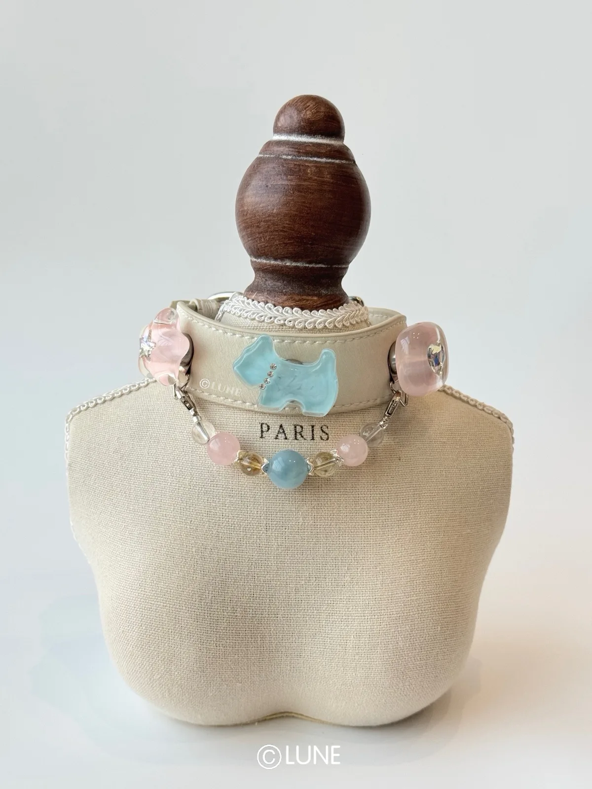 Petal Mist · D gemstone crystal series signature jewelry pet collar, product view 1