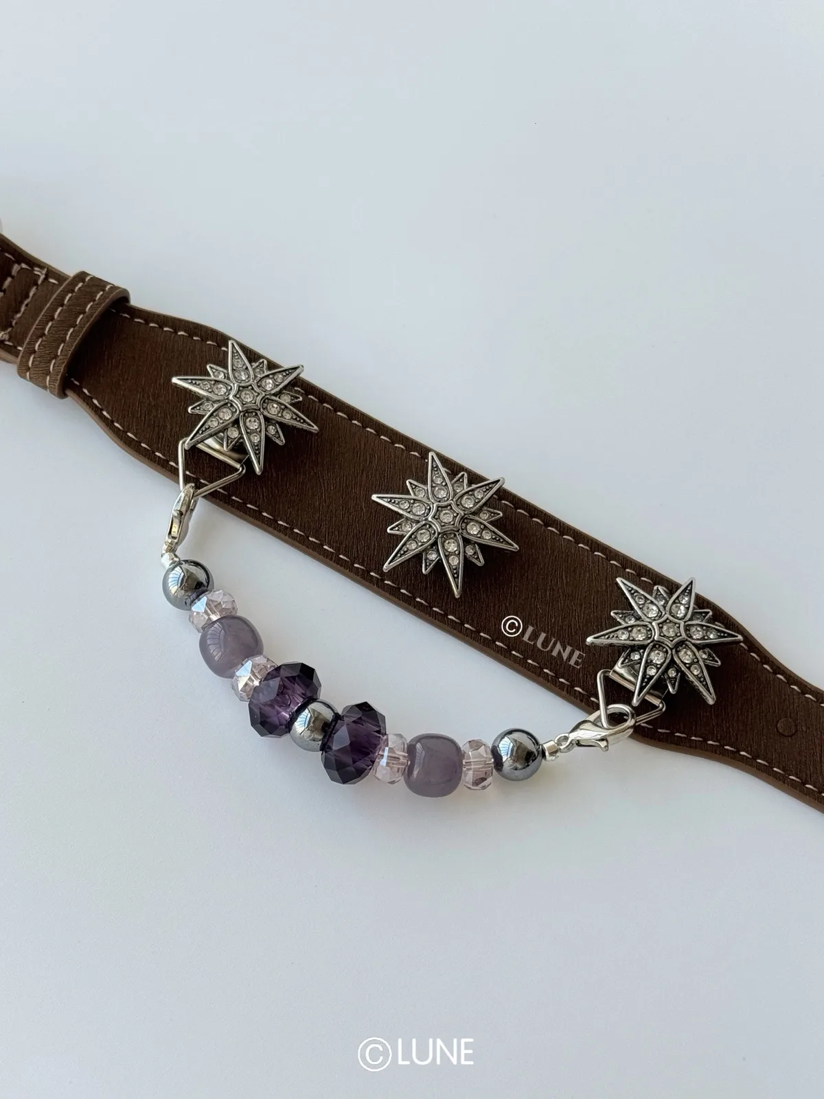Twilight Star classic gemstone series signature jewelry pet collar, product view 1